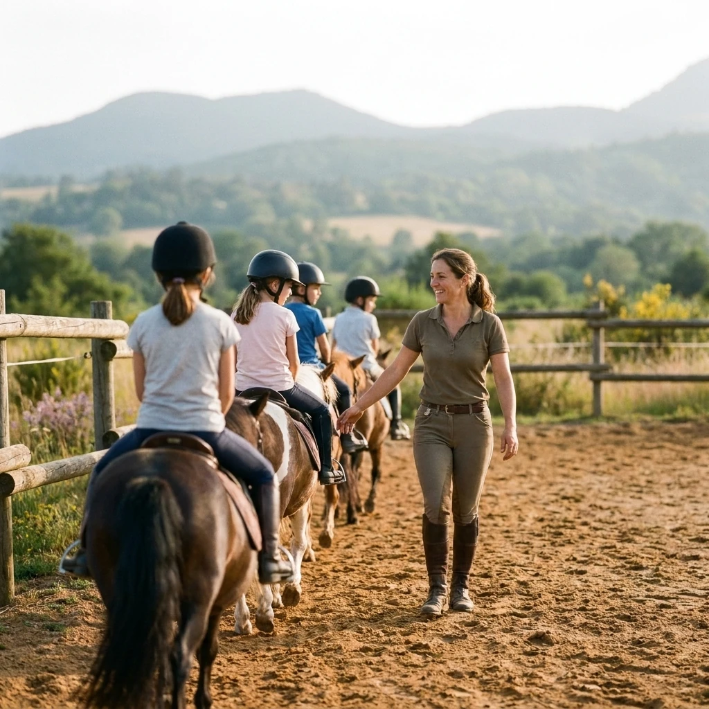 Cours de poney à Cossaye, 58